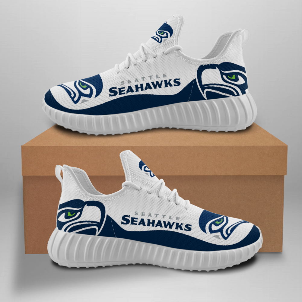 Men's NFL Seattle Seahawks Mesh Knit Sneakers/Shoes 002